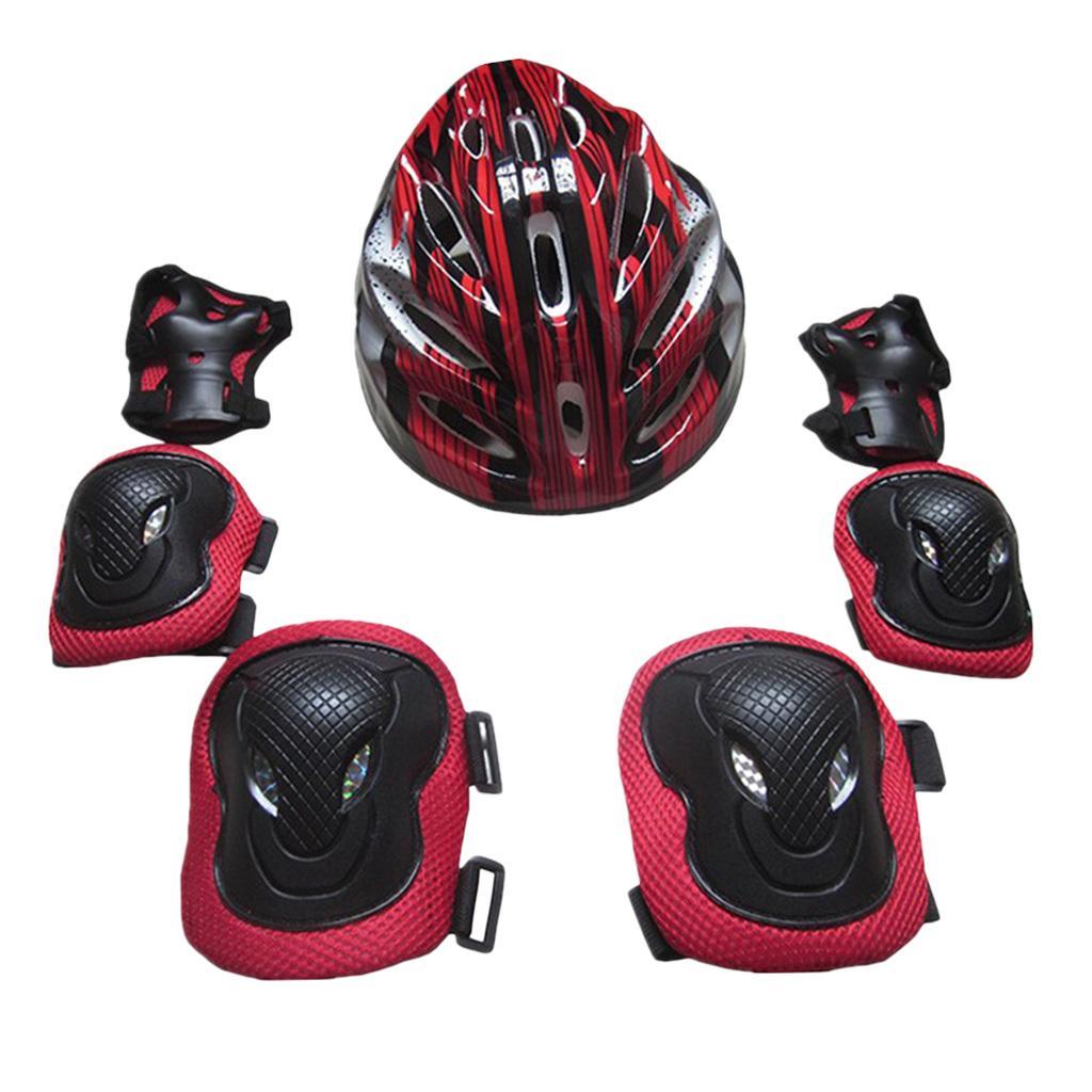 2 Set Outdoor Sports Protective Gear Set, Adults Adjustable Helmet Safety Pads Set for Roller Scooter Skateboard