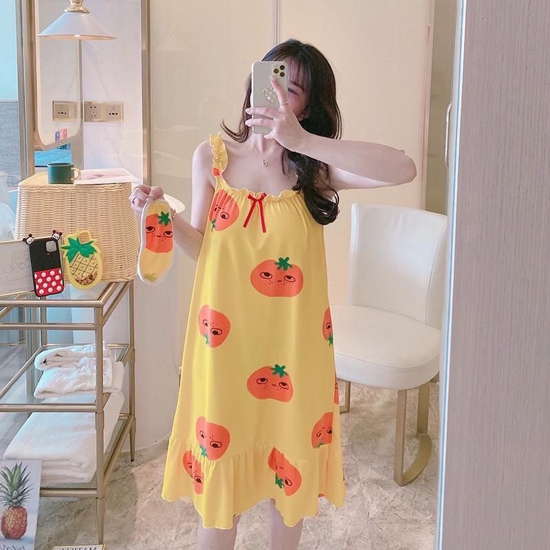 Váy ngủ 2 dây đuôi cá có đệm ngực V2D88