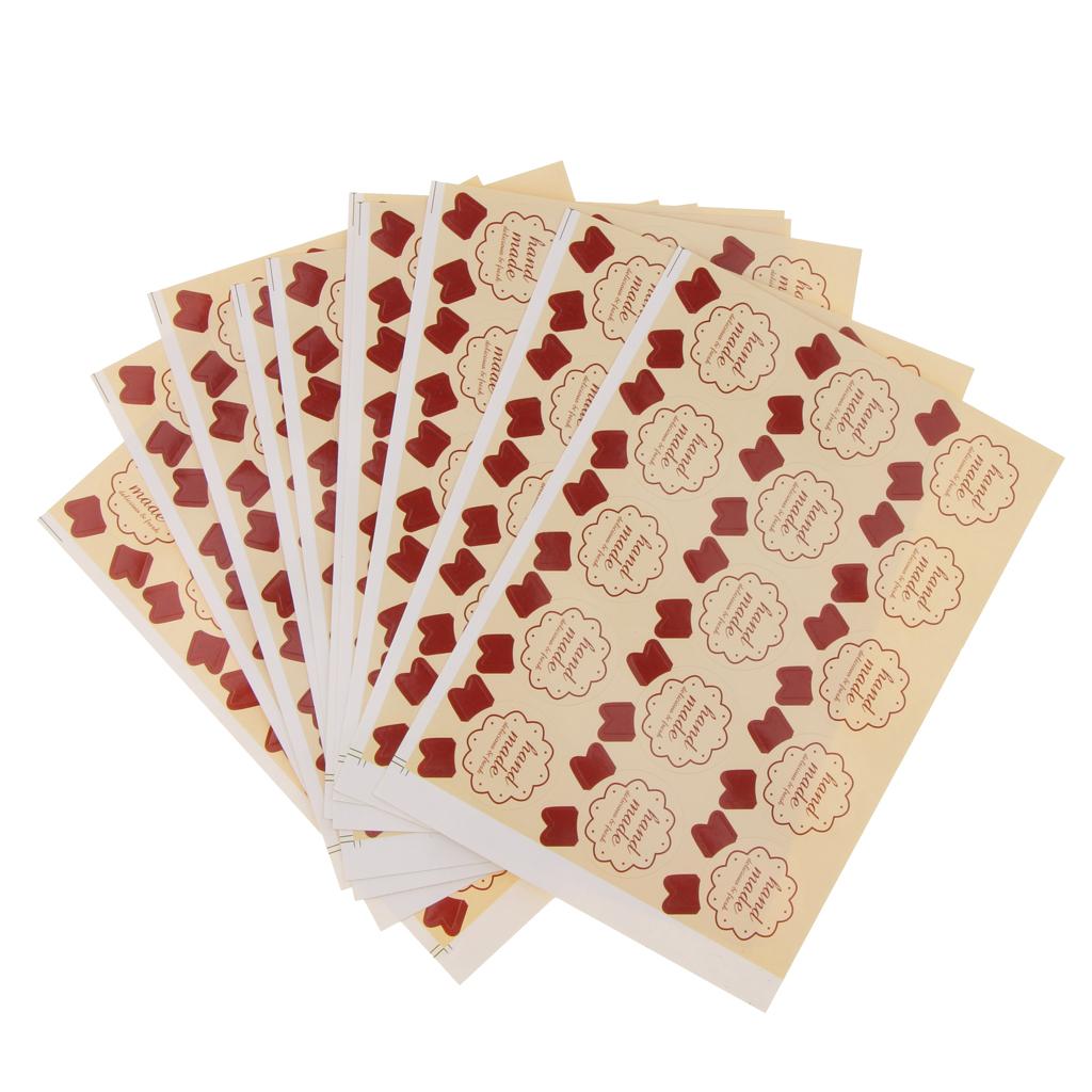 10 x 15pcs Handmade Sealing Sticker Envelope Card Paste DIY Accessories