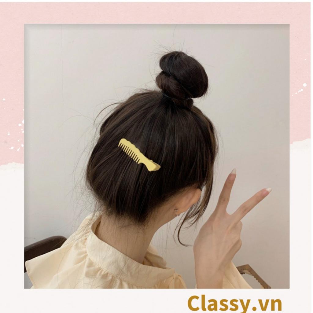 Kẹp tóc mái Classy kiểu dáng chiếc lược, màu sắc pastel nhẹ nhàng dành cho nữ PK1236