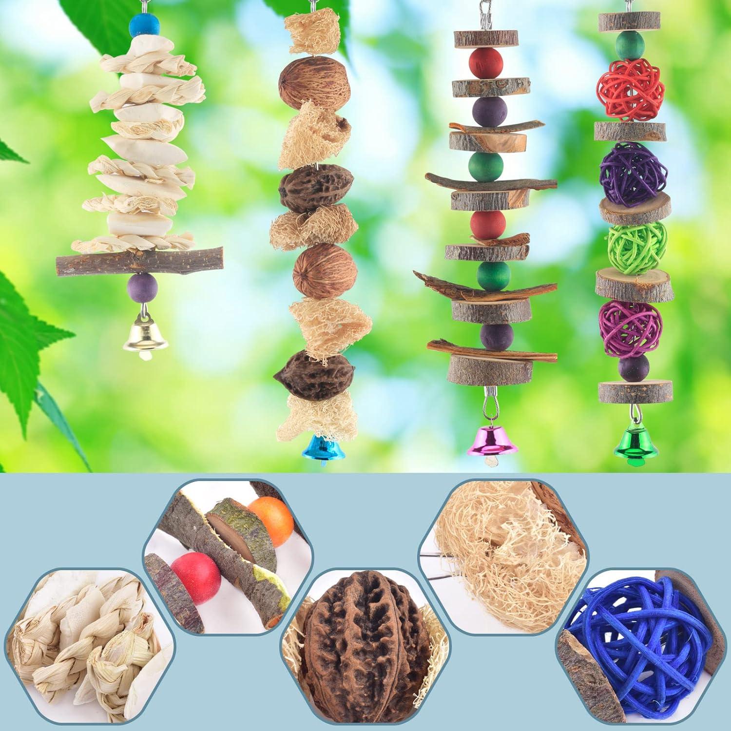 5 chiếc parakeet gỗ tự nhiên đồ chơi parrot treo g g chim cá rô cho chim nhỏ