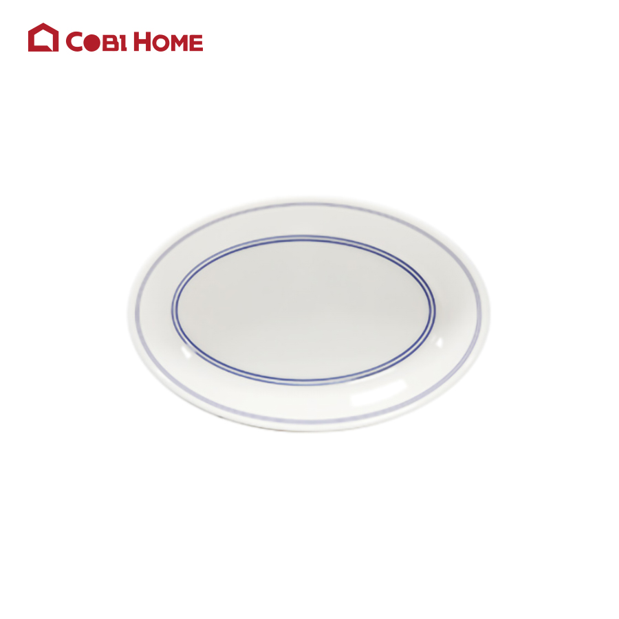 Dĩa oval bằng nhựa Melamine cao cấp 19.1cm