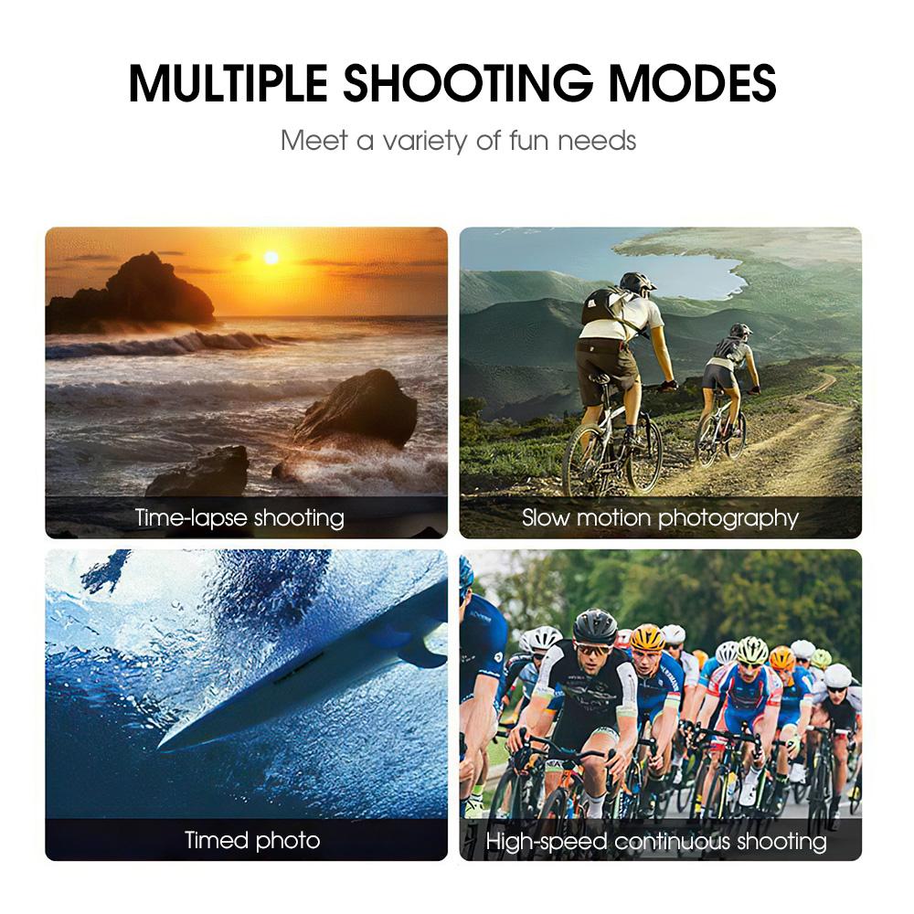 Camera thể thao 24MP di động 4K/60fps Camera máy quay DV với màn hình hiển thị LCD 2 inch 2.4g điều khiển điều khiển từ xa không dây