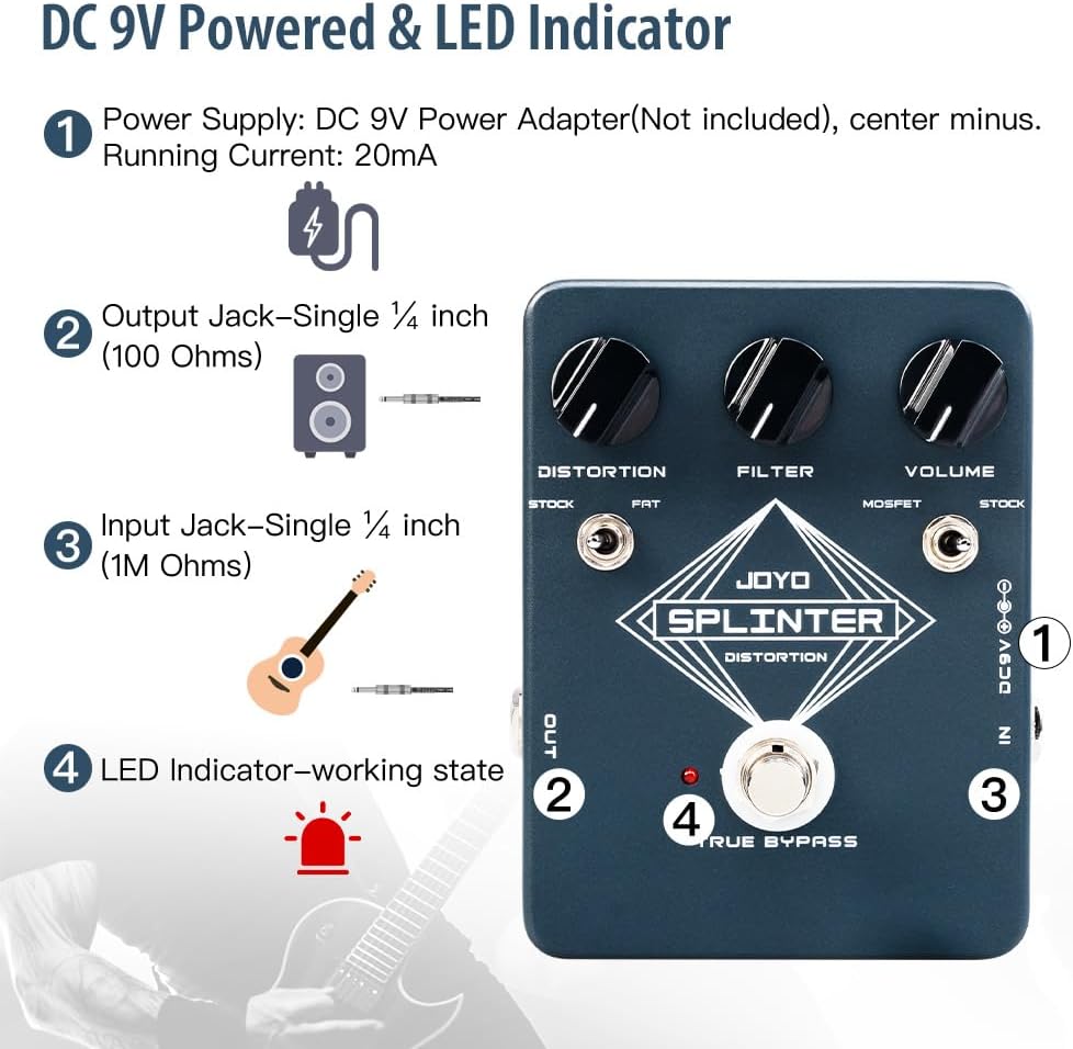 JOYO GUITAR EFFECT PEDAL SERIES - Phơ / Pedal Effect Guitar JOYO JF-17 JF-20 JF-21 JF-23 JF-25 JF-31- Hàng Chính Hãng