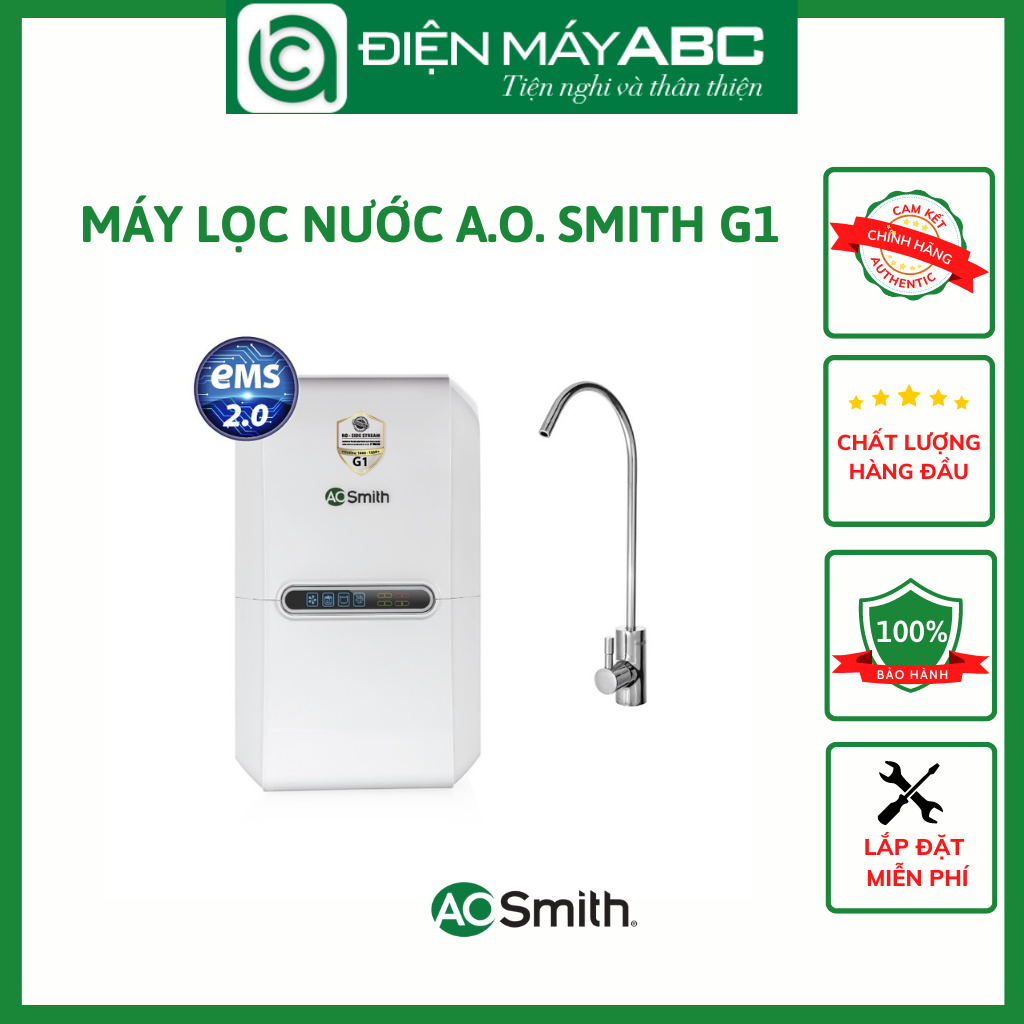 Máy lọc nước A. O. Smith G1 - Hàng Chính Hãng