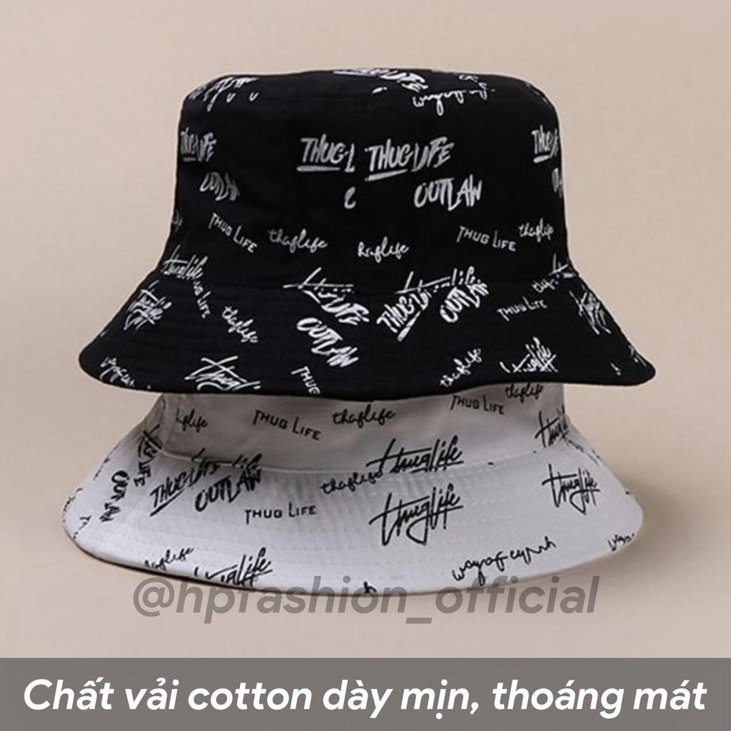 Mũ bucket 2 mặt Thuglife ️ Nón tai bèo vành tròn hoạ tiết nhiều màu sắc Ulzzang form unisex nam nữ