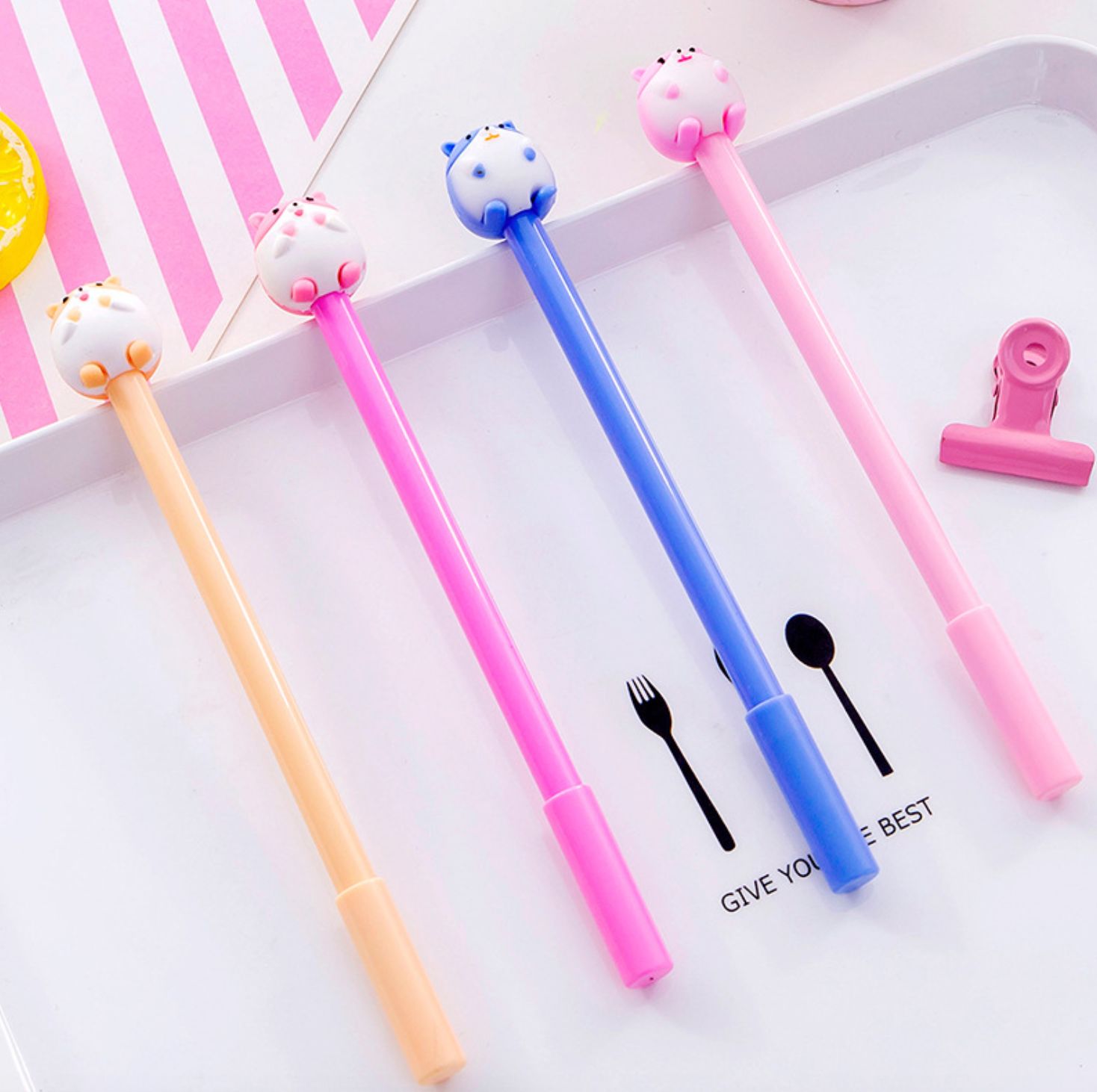 Bút Bi Sóc Chuột Siêu Dễ Thương - Bút Bi Nước Văn Phòng Mực Đen