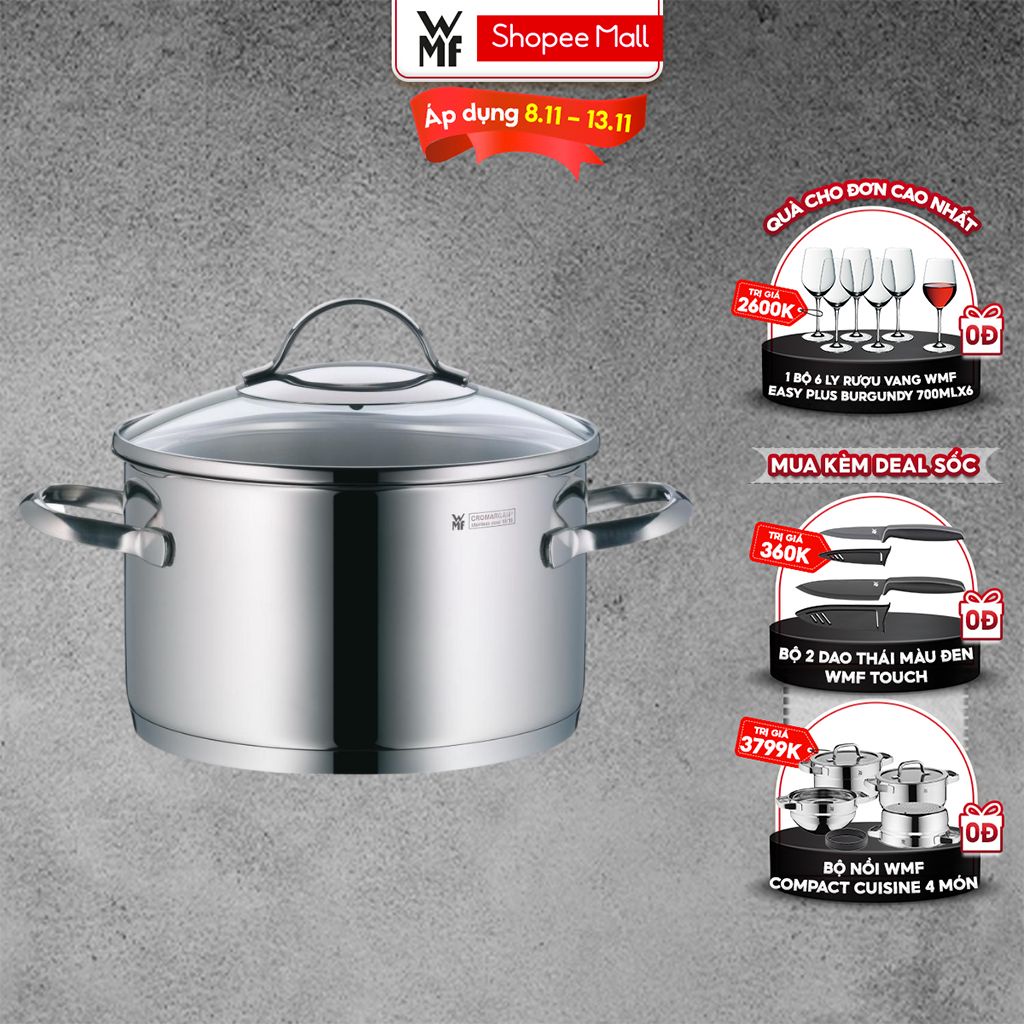 Nồi Đáy Từ 3 Lớp WMF Provence Plus High Casserole 20cm 3.5L Nguyên Khối Dùng Cho Mọi Loại Bếp  - 0722206380