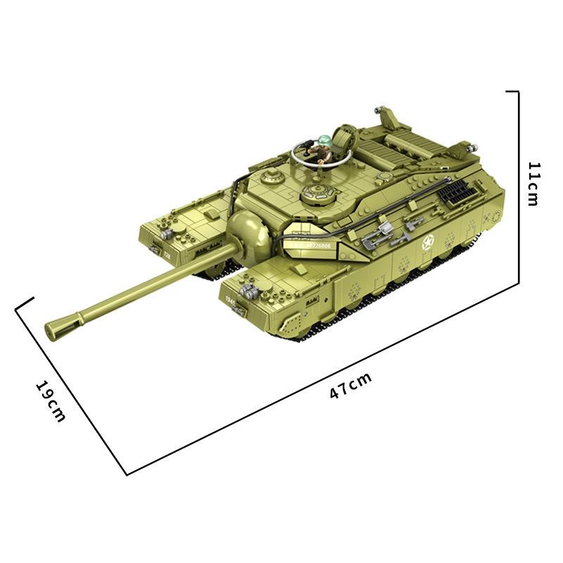 Đồ chơi Lắp ráp Xe Tăng hạng nặng T-28, Panlos 628010 Heavy Tank, Xếp hình thông minh, Mô hình Xe tăng