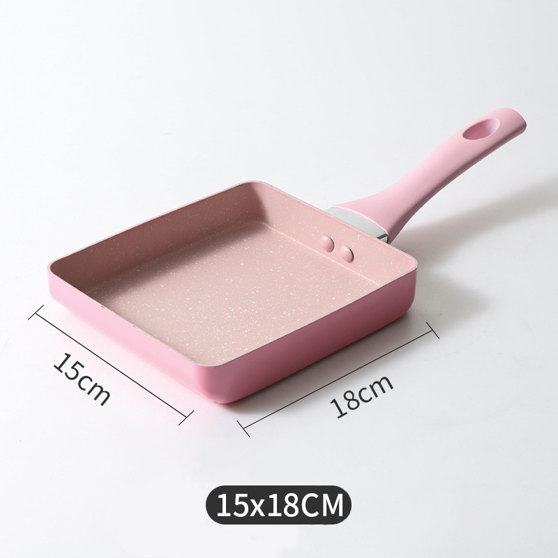 Chảo đúc bằng đá ceramic trứng 15 x 18cm - VUÔNG