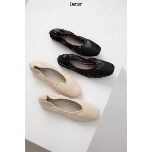 Giày búp bê bệt chun, mũi vuông tròn, da mềm Better - 250222001