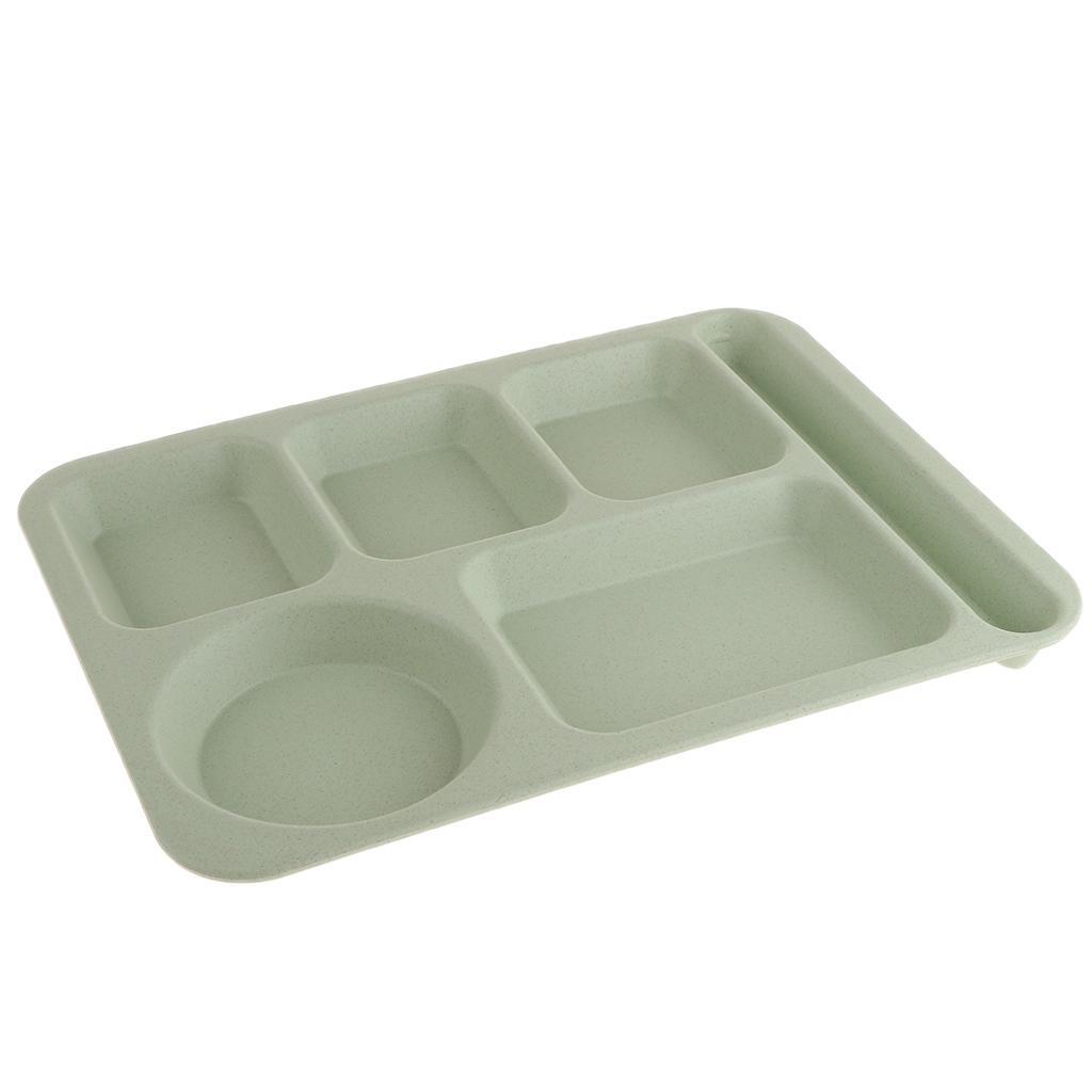 Kid Dinner Plate Food Storage Container Divided Serving Tray Tableware Green