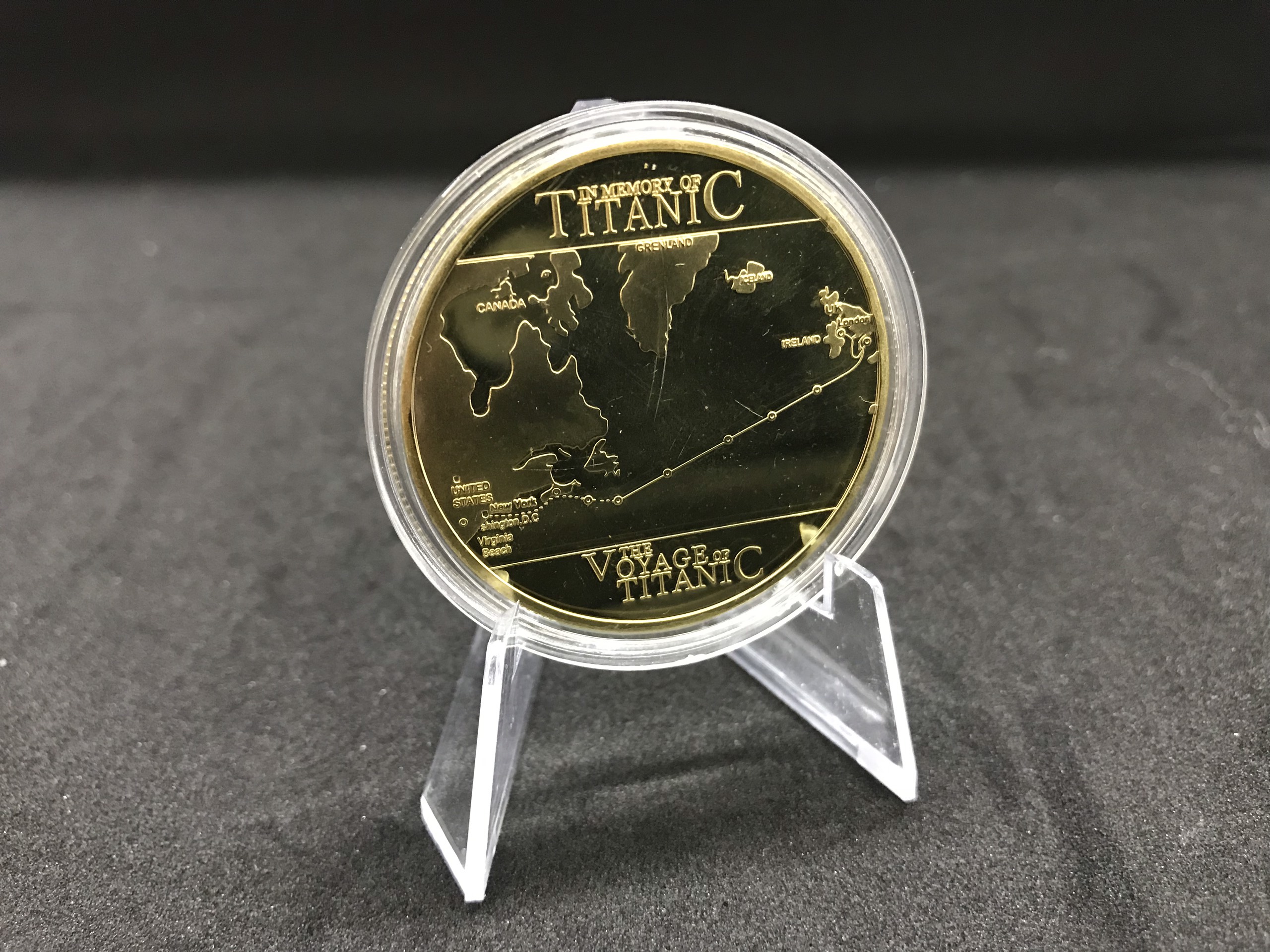 Đồng Xu Hình Con Tàu TITANIC Huyền Thoại TMT COLLECTION Mạ Vàng XHCTT50