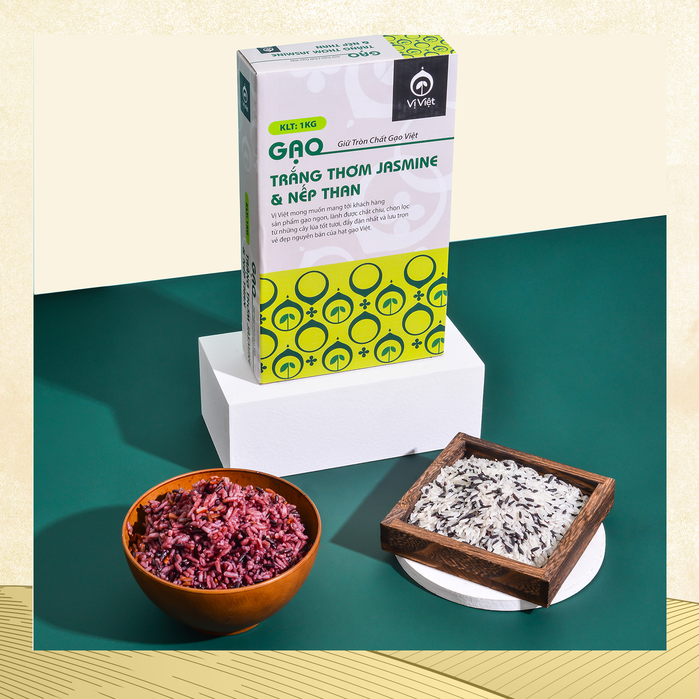 Gạo Lứt Trộn VỊ VIỆT , Gói 1kg, , siêu dẻo, thơm ngon đậm vị, không cần ngâm
