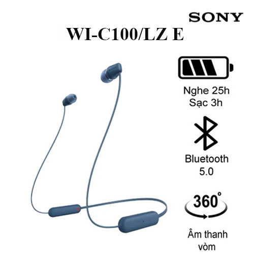 Tai Nghe Bluetooth Sony WI-C100 | Hàng Chính Hãng