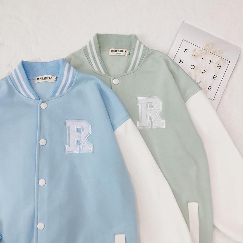 Áo Khoác Bomber Jemcloset FACE & Rayson Tay Dài Form Rộng Ulzzang