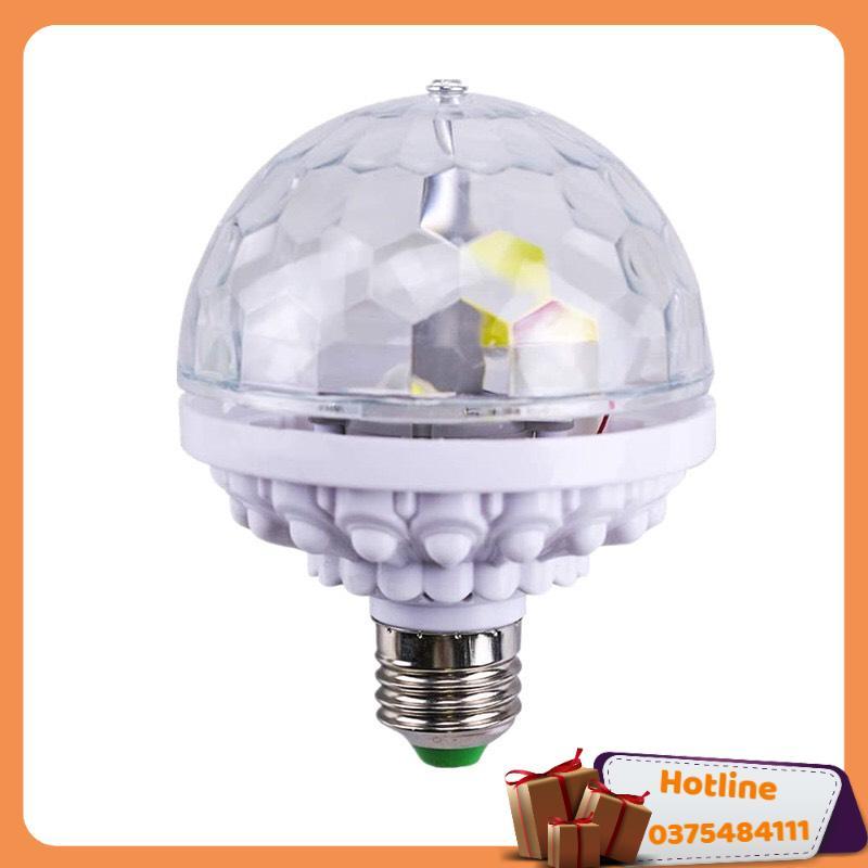 Đèn Led Xoay 7 Màu, Đèn Quẩy Bar Mini Tặng Đuôi Đèn Có Con Tắc - Hàng Loại 1