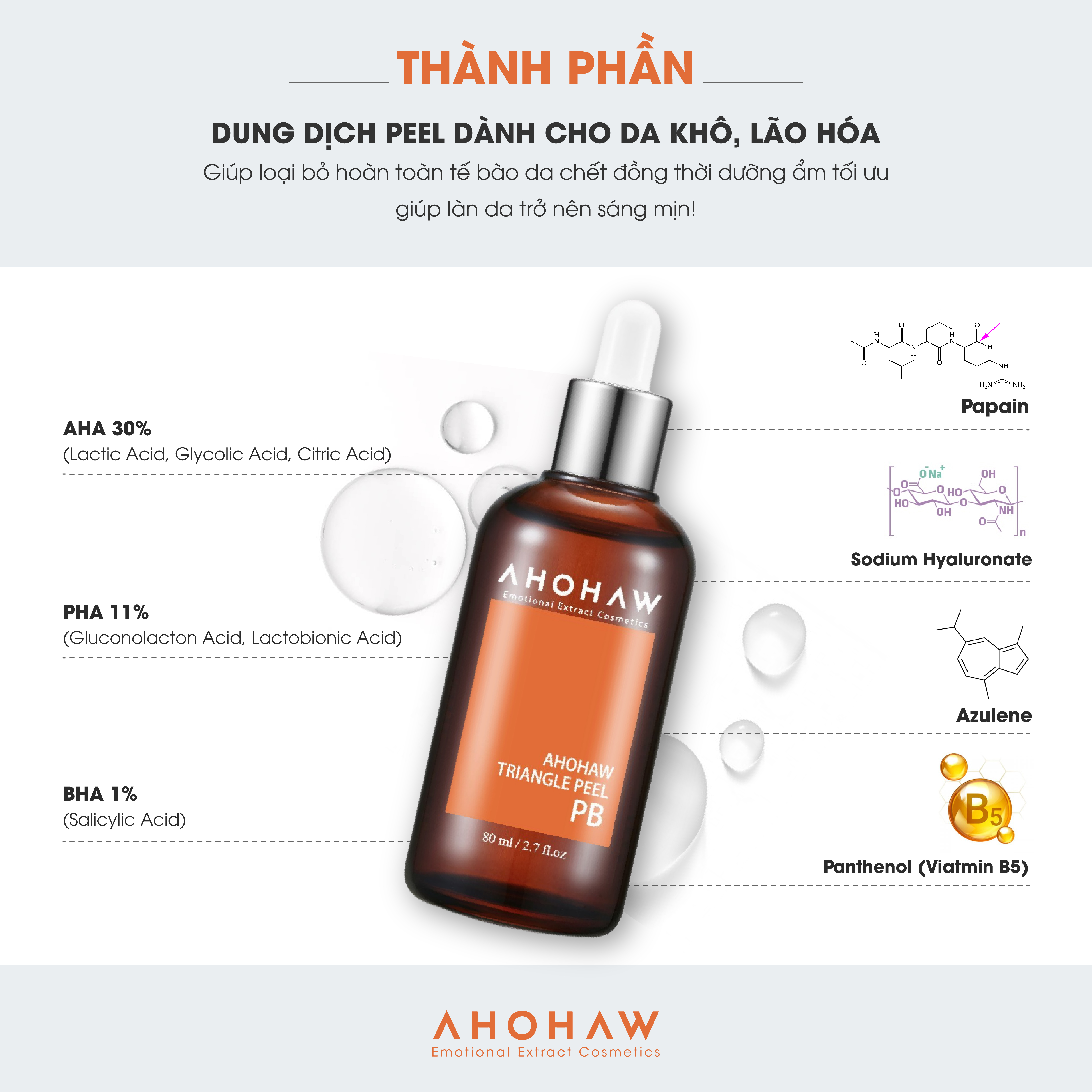 Peel Da Dầu, Mụn Ahohaw Triangle Peel PB - Hàng Chính Hãng