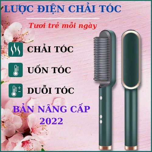 Lược Điện Chải Tóc Tạo Kiểu nhanh chóng, Chuyên Nghiệp - Kiêm Máy Uốn - Duỗi - Ép Tóc - Gia dụng Nam Định