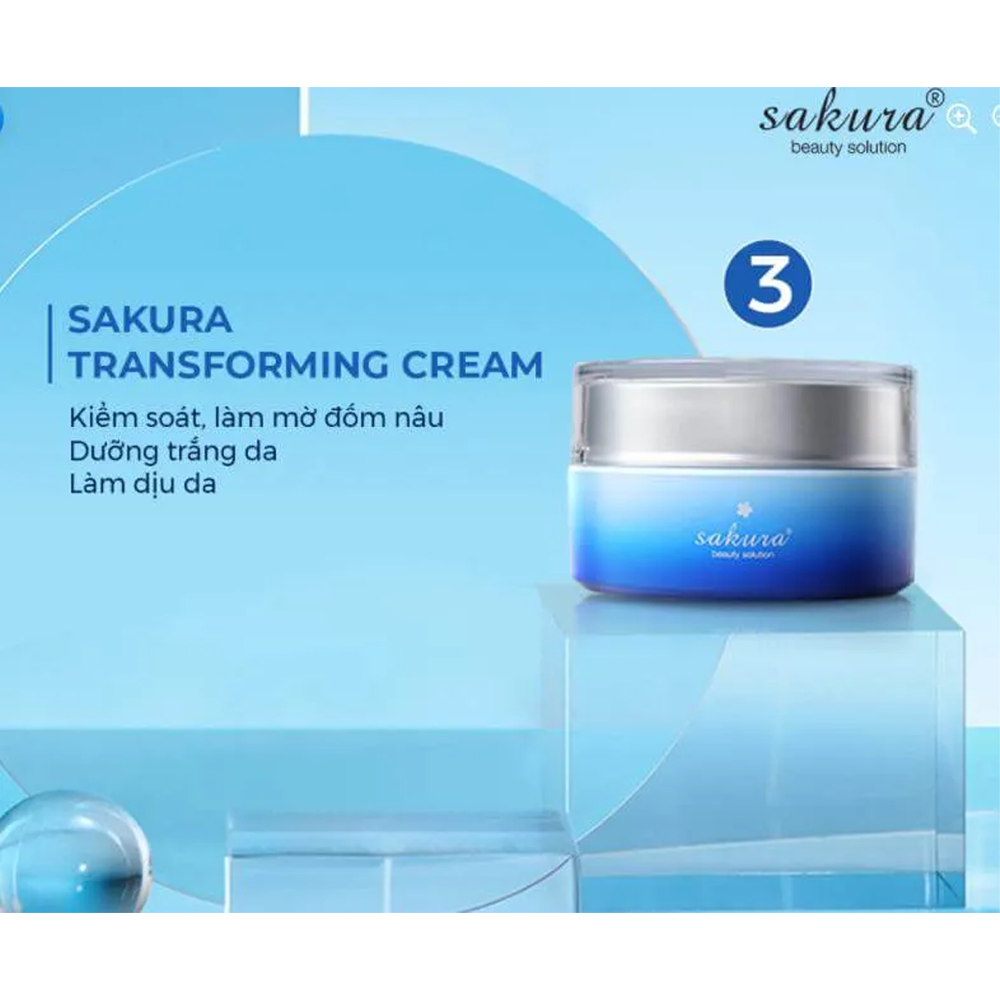 Kem loại bỏ nám da cao cấp Sakura Transforming Cream 30g