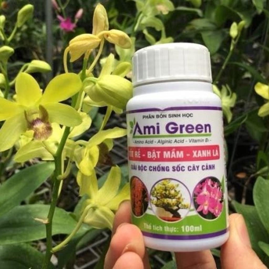 Phân Bón Sinh Học Ami Green 100ml Kích Rễ - Kích Mầm - Giải Độc Cây Trồng