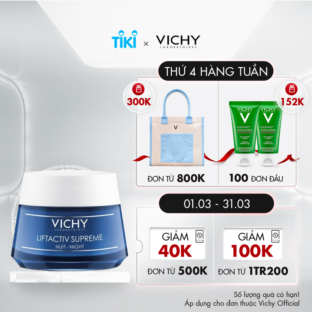 Vichy Kem Dưỡng Chống Nhăn Săn Chắc Da Ban Đêm Liftactiv Ds Night Cream 50ml