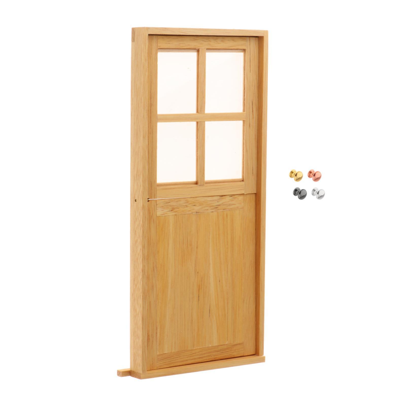 1/12 Dollhouse Miniature Wood Door, Kids Pretend Play Toys, Living Room Furniture