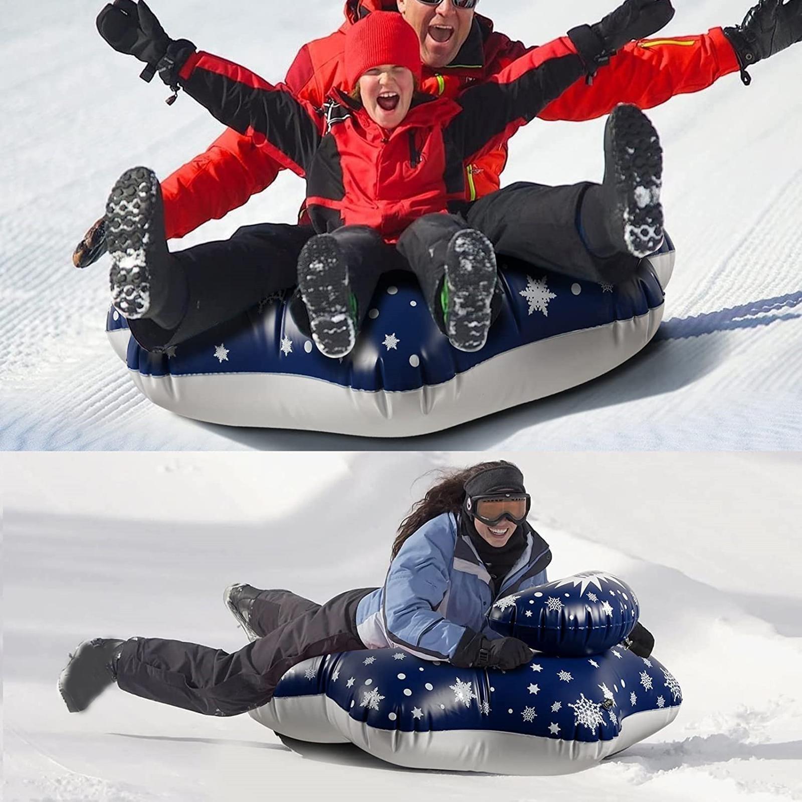 Large Inflatable Snow Sleds Snow Tube Winter Toy for Children and Adults