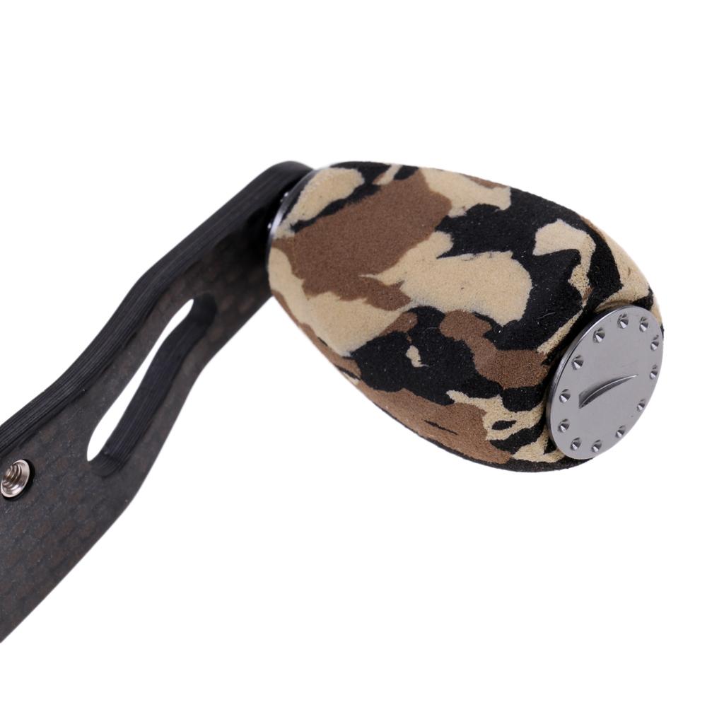 Carbon Fiber Fishing Reel Handle DIY for Baitcasting Reel Replacement Yellow
