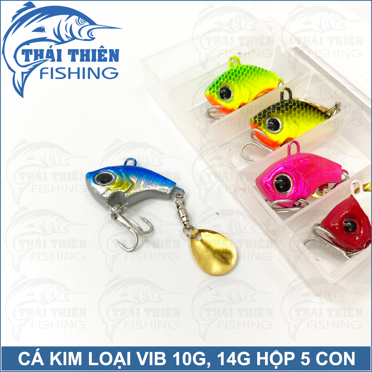 Mồi Giả Cá Sắt VIB Coastline Dùng Câu Lure Cá Lóc, Mú, Chẽm Hộp 5 Con 10g 14g