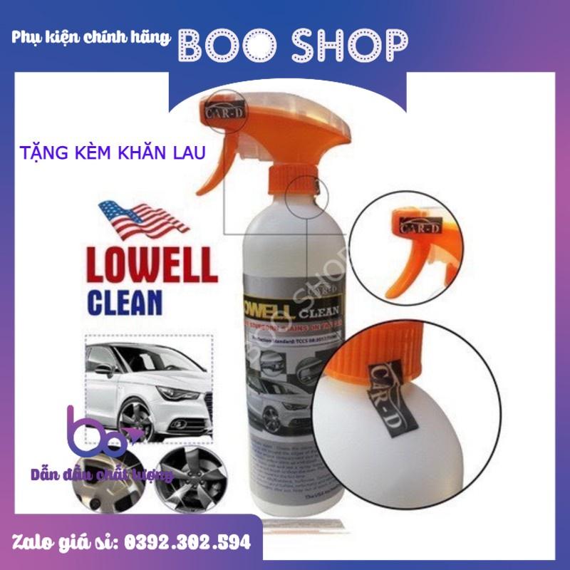 Dung Dịch LOWELL Chai Xịt Tẩy Ố Mốc Kính Lái,Logo, Bề Mặt Sơn, Các Chi Tiết Trang Trí Inox Xe Hơi Ô Tô