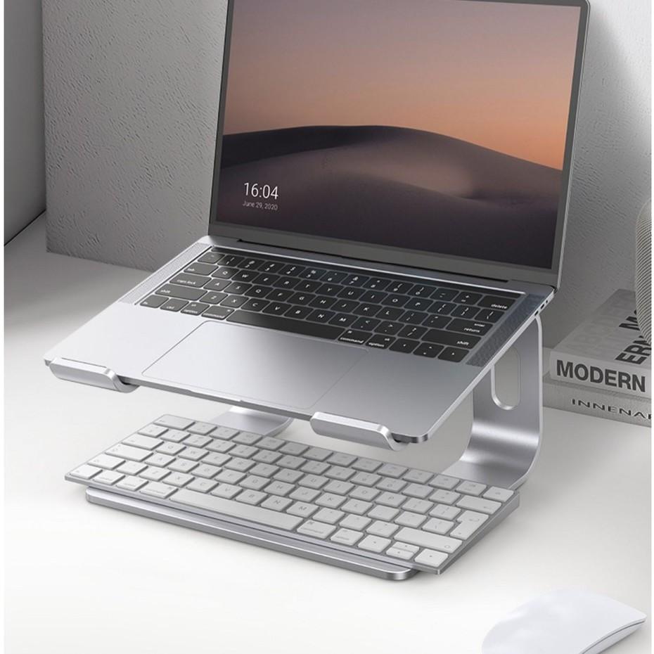 Giá đỡ laptop stand notebook  dành cho Macbook máy tính xách tay hợp kim nhôm có thể tháo rời kiêm đế tản nhiệt để bàn