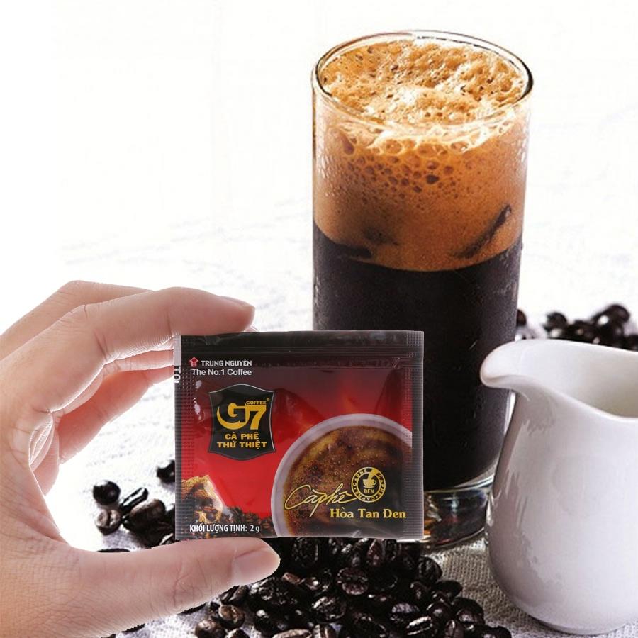 Cà phê G7 hòa tan đen Trung Nguyên - Hộp 15 gói x 2gam
