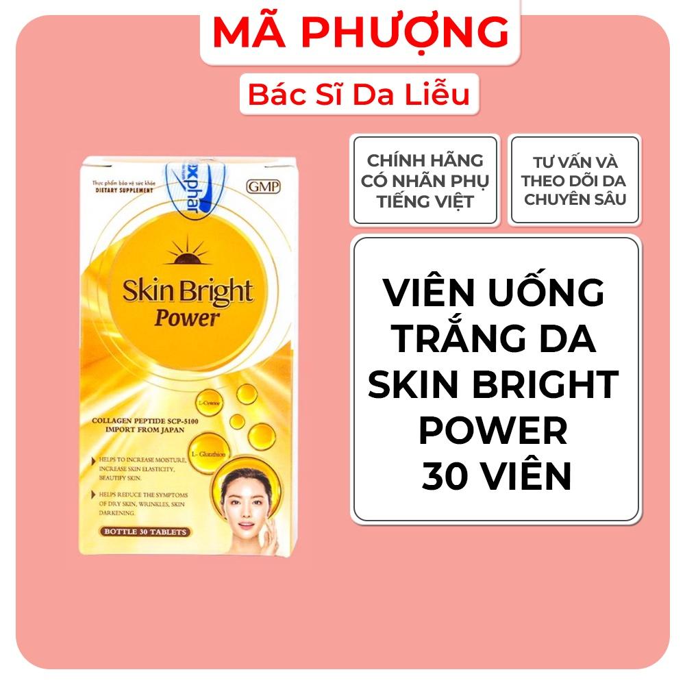 Viên uống trắng da, giảm thâm nám Skin Bright Power Hộp 30 viên - Bác sĩ Mã Phượng