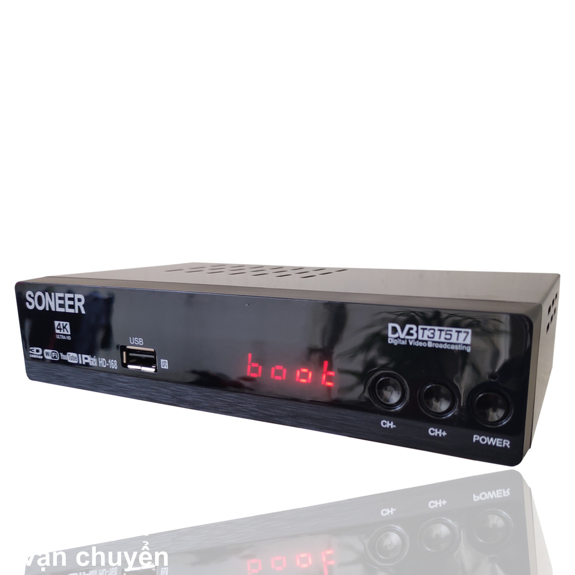 Đầu thu Dvb T2 SONEER - Đầu thu mặt đất - Đầu thu truyền hình mặt đất Dvb T2 kèm Anten Chính Hãng