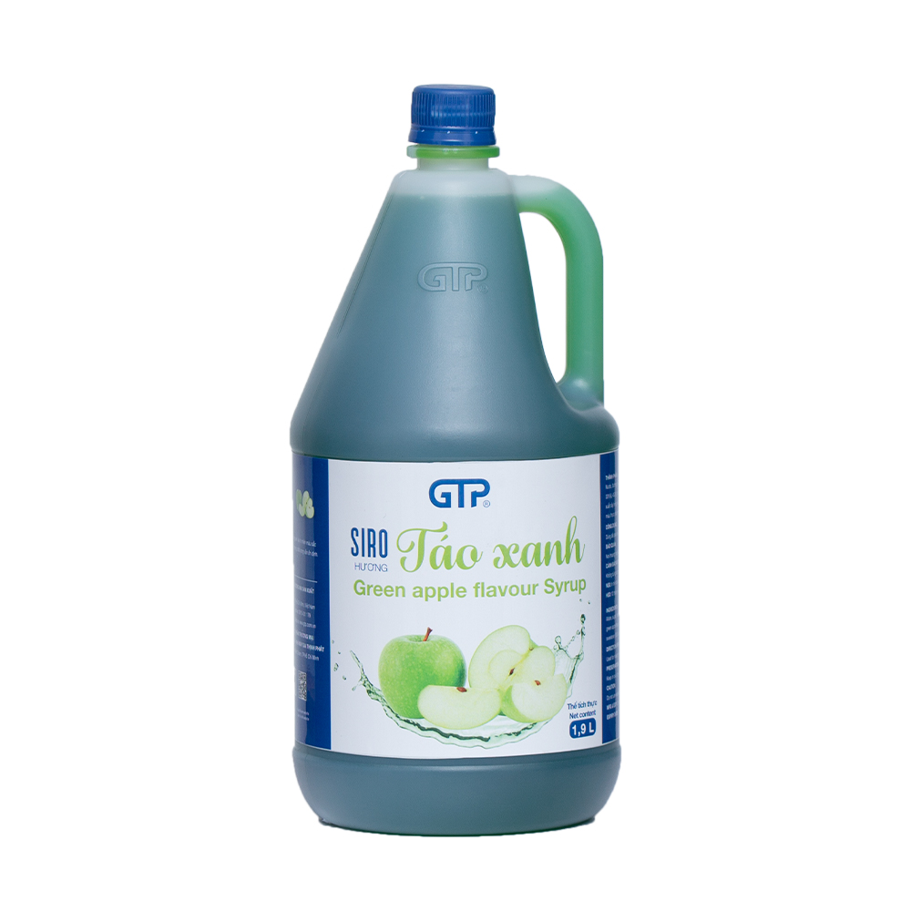 Siro Táo xanh GTP (1.9L/chai)  - Chuyên dùng pha chế: Trà sữa, Trà trái cây, Cocktail, Mocktail