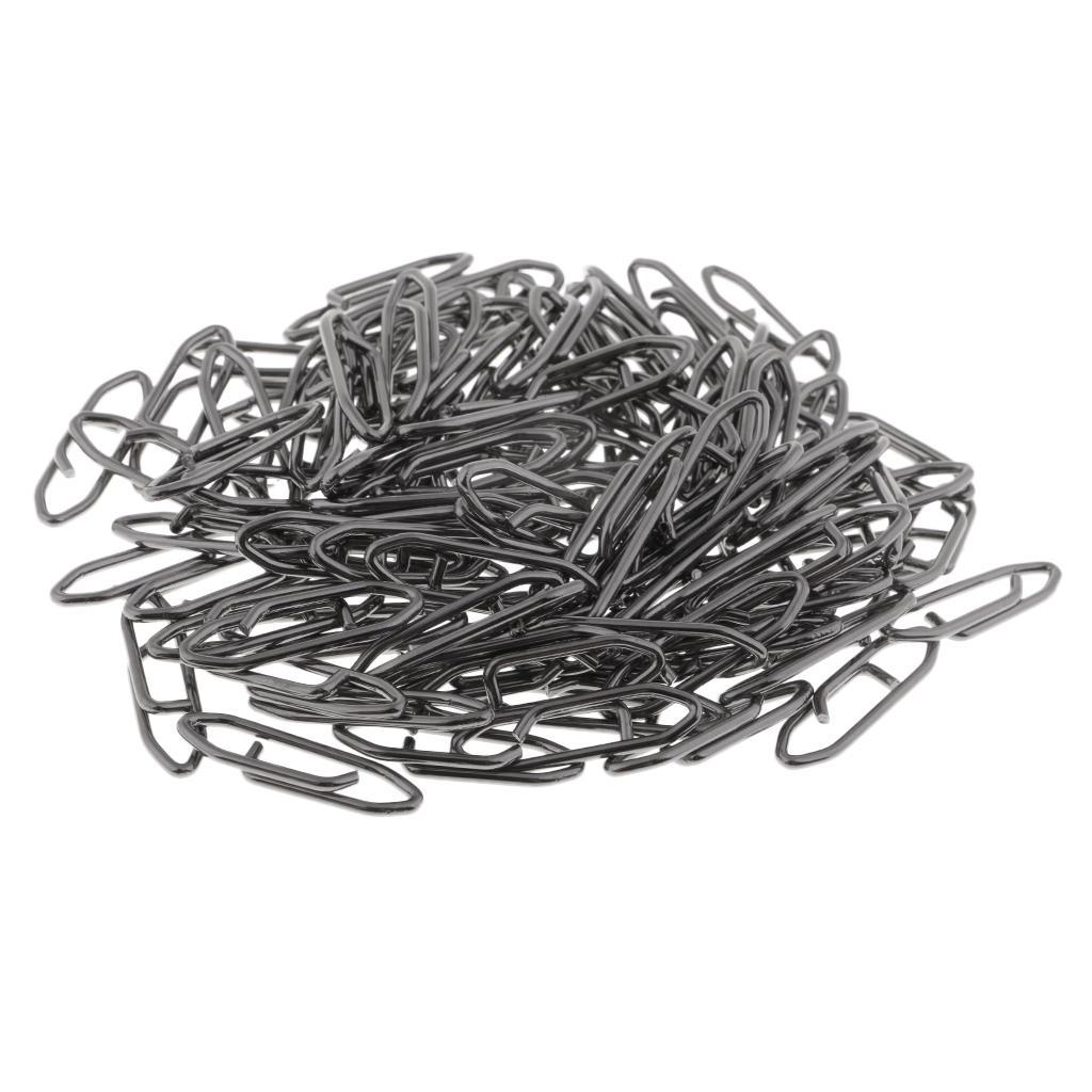 100 Pcs Carbon Steel Barrel Snap Swivels Snaps Fishing Lure Tackle Connector