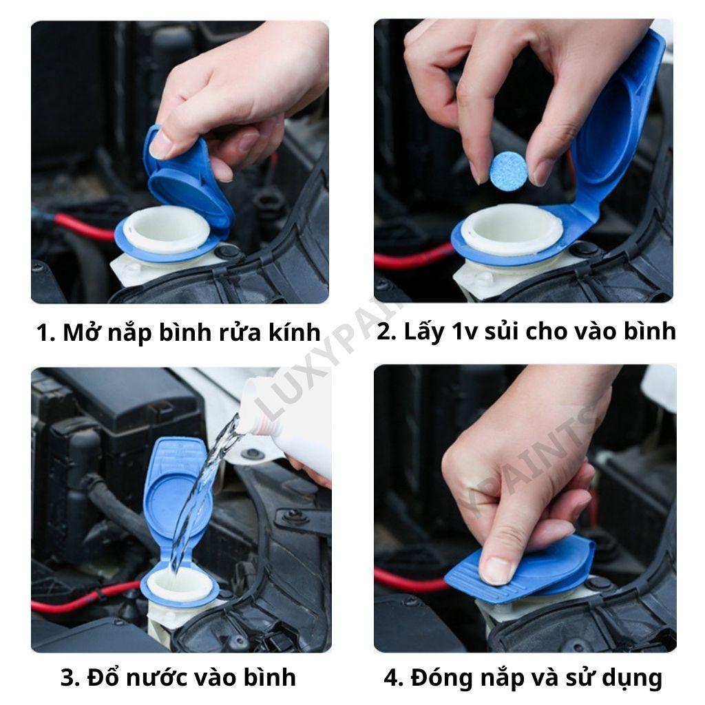 Viên Sủi Rửa Kính Xe Ô Tô, Viên Sủi Rửa Kính Xe Hơi Tiện Dụng