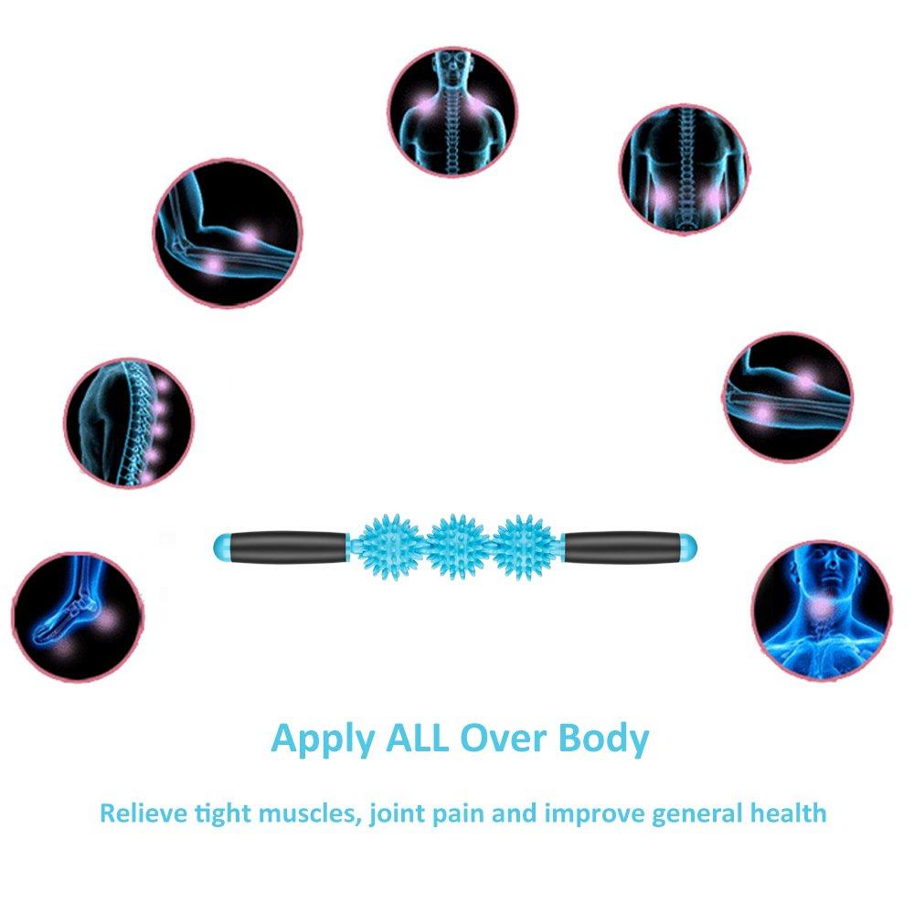 Log Ball Massage Scooter - Tab Massage - Thiết bị massage cơ bắp để khắc phục vết loét cơ, đau cơ, chuột rút, vấn đề về lưng, đau ở lưng, bắp chân, chân và điểm kích hoạt