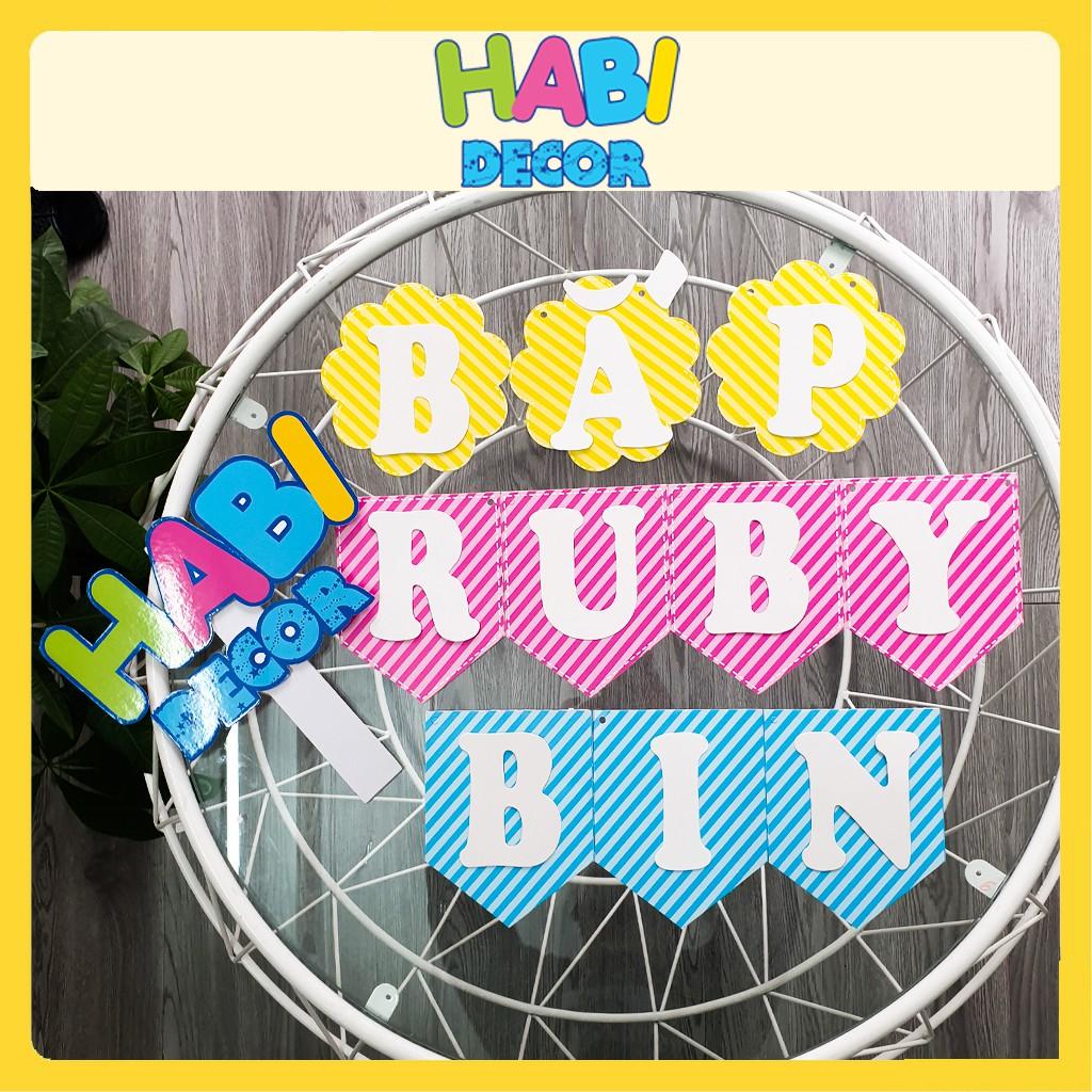 Dây Chữ Ghép Tên Trang Trí Sinh Nhật, Happy Birthday, Thôi Nôi, Đầy Tháng Cho Bé Trai, Bé Gái