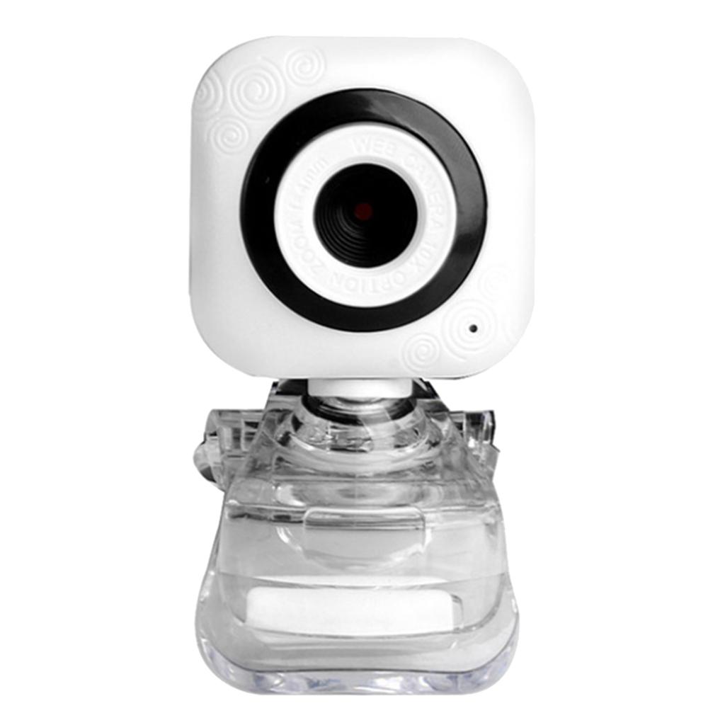 HD Webcam, 480P Live Streaming Camera w/Clear Clip, PC Desktop or Laptop USB Webcam Manual Focusing for Widescreen Video Calling and Recording