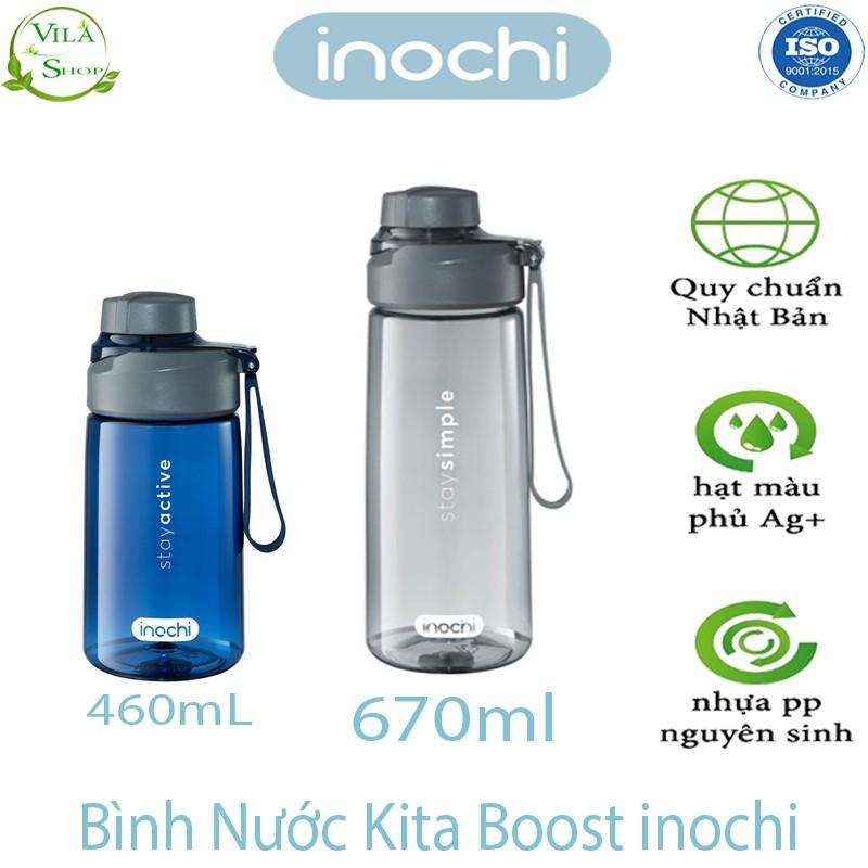 Bình Đựng Nước, Bình Nước Chịu Nhiệt Kita Boost 460ml - 670ml, Bình Nước Cao Cấp Inochi Xuất Nhât - Châu Âu - Eu