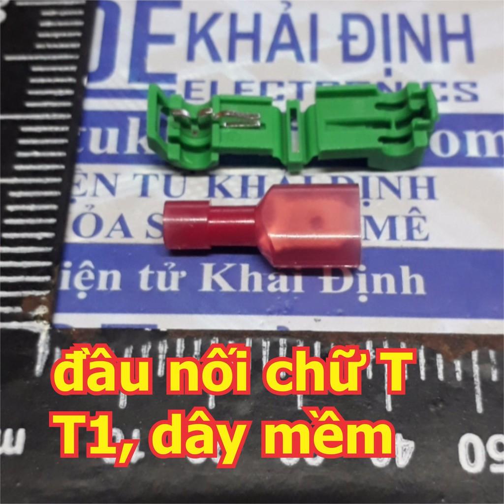 Gói 20 bộ đầu nối dây điện dạng chữ T, bấm dây chắc chắn, gọn gàng T1, bấm dây cứng kde5159