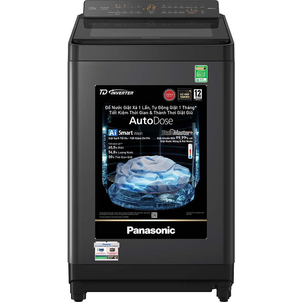 Máy giặt Panasonic Inverter 10.5 kg NA-FD105W3BV - Hàng chính hãng - Giao HCM và 1 số tỉnh thành