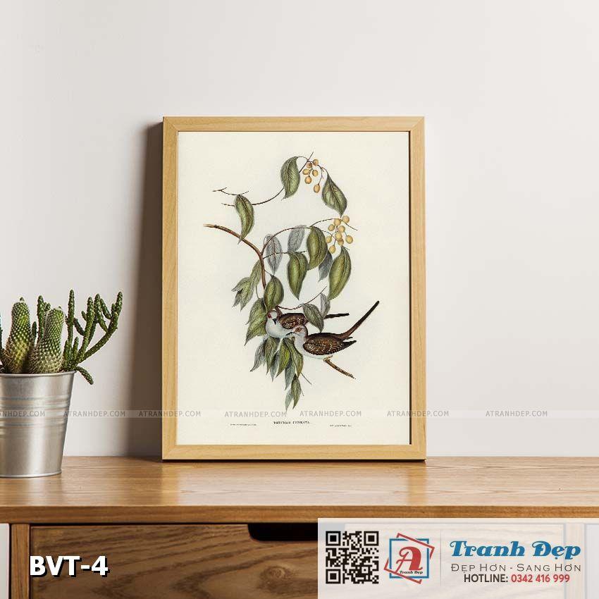 Tranh canvas vintage - Bồ câu  - BVT-4