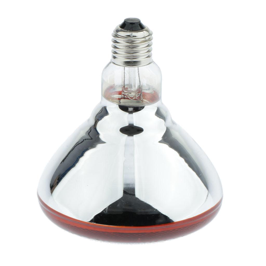 2xWaterproof E27 Heat Light Bulb Breeding Lamp Infrared Heater Bulbs 100W