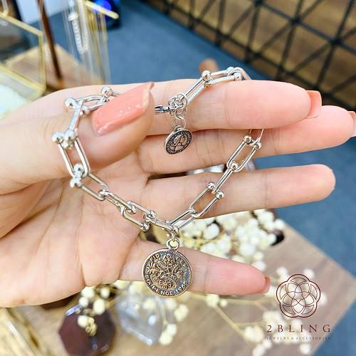 Lắc tay 2Bling thời trang mắt xích phong cách Hàn Quốc 0985