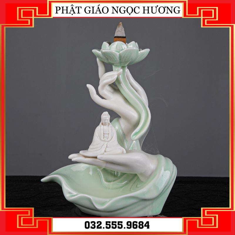 Lư Hương Chảy Ngược Gốm Sứ, Lư Hương Thiền Thiền, Lư Hương Trầm Hương - Thác khói trầm hương phong thủy