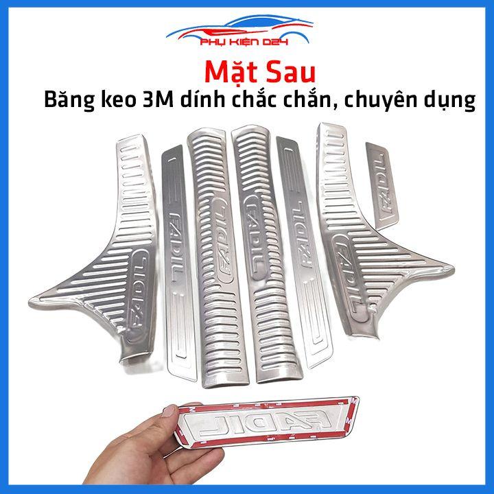 Bộ ốp bậc cửa trong ngoài nẹp bước chân Fadil 2019-2020-2021-2022 Inox chống trầy trang trí xe