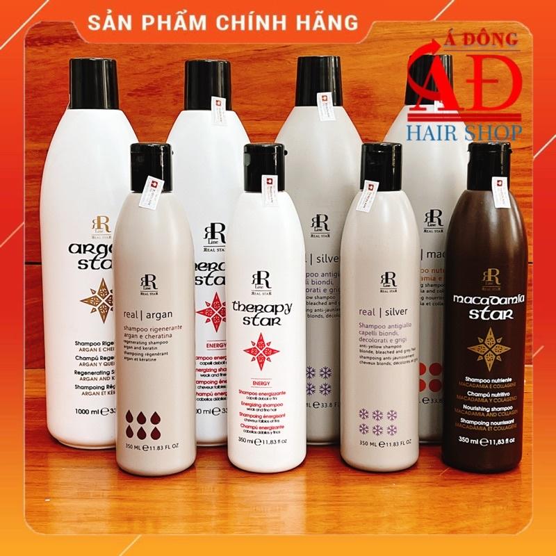 DẦU GỘI HẤP DƯỠNG TÓC RR LINE REAL MACADAMIA ARGAN THERAPY SILVER STAR ITALY